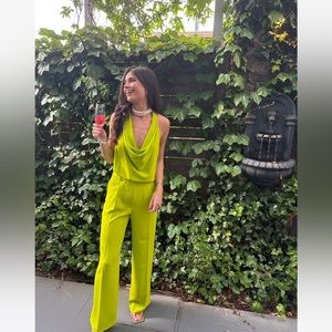 MANGO two piece set: trousers and cowl neck top